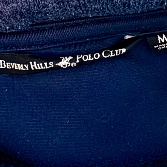 BEVERLY HILLS POLO CLUB Full Zip Sweater Jacket, dark blue - Picture 4 of 4